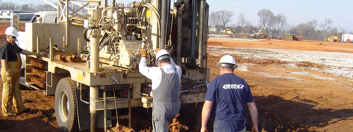 Geotechnical engineering on site